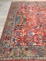 8'4 x 11'6 antique Persian Mahal Rug - Blue Parakeet Rugs