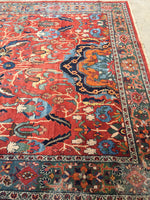 8'4 x 11'6 antique Persian Mahal Rug - Blue Parakeet Rugs