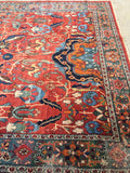 8'4 x 11'6 antique Persian Mahal Rug - Blue Parakeet Rugs