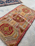 1'7 x 2'10 Antique Anatolian Turkish scatter rug #2613 / 2x3 Turkish rug - Blue Parakeet Rugs