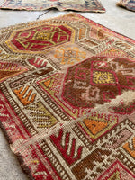 1'7 x 2'10 Antique Anatolian Turkish scatter rug #2613 / 2x3 Turkish rug - Blue Parakeet Rugs