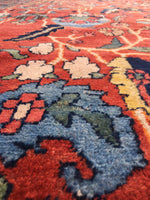 8'4 x 11'6 antique Persian Mahal Rug - Blue Parakeet Rugs