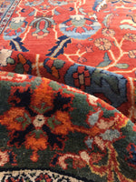 8'4 x 11'6 antique Persian Mahal Rug - Blue Parakeet Rugs