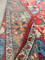 8'4 x 11'6 antique Persian Mahal Rug - Blue Parakeet Rugs