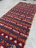 4’8 x 10’10 Vintage Flat Weave Kilim rug - Blue Parakeet Rugs