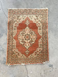 1'10 x 2'6 Antique Persian Tabriz scatter rug #2623 / 2x3 Persian rug - Blue Parakeet Rugs