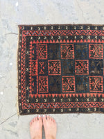 2'6 x 3'9 Antique Baluch Rug (#727) - Blue Parakeet Rugs