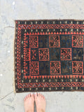 2'6 x 3'9 Antique Baluch Rug (#727) - Blue Parakeet Rugs