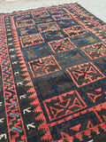 2'6 x 3'9 Antique Baluch Rug (#727) - Blue Parakeet Rugs