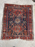 3'7 x 4'3 Antique Persian Heriz Rug #2752ML