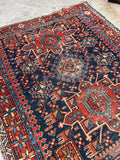 3'7 x 4'3 Antique Persian Heriz Rug #2752ML