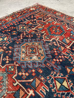 3'7 x 4'3 Antique Persian Heriz Rug #2752ML