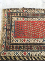 3'5 x 5'8 Antique Kurdish Rug / small vintage rug (#723) - Blue Parakeet Rugs