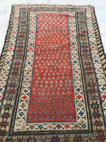3'5 x 5'8 Antique Kurdish Rug / small vintage rug (#723) - Blue Parakeet Rugs