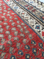 3'5 x 5'8 Antique Kurdish Rug / small vintage rug (#723) - Blue Parakeet Rugs
