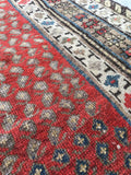 3'5 x 5'8 Antique Kurdish Rug / small vintage rug (#723) - Blue Parakeet Rugs