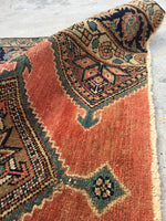 3'9 x 10'7 Antique 1920s Runner (#460) - Blue Parakeet Rugs