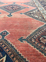 3'9 x 10'7 Antique 1920s Runner (#460) - Blue Parakeet Rugs