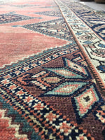 3'9 x 10'7 Antique 1920s Runner (#460) - Blue Parakeet Rugs