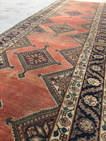3'9 x 10'7 Antique 1920s Runner (#460) - Blue Parakeet Rugs