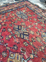 3'4 x 6' Antique Hamadan Rug (#615) - Blue Parakeet Rugs