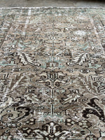 Large antique Persian Heriz rug