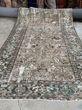 Large vintage Persian Heriz rug