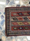 2x6 antique Turkish runner / skinny runner (#731ML) - Blue Parakeet Rugs