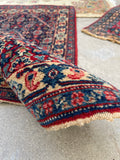 1'11 x 2'9 Antique Persian Tabriz mat #2416 / 2x3 vintage rug - Blue Parakeet Rugs
