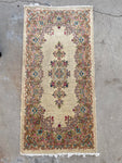 2x4 Antique Persian Kerman rug #2415L / 2x4 Vintage rug - Blue Parakeet Rugs