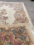 2x4 Antique Persian Kerman rug #2415L / 2x4 Vintage rug - Blue Parakeet Rugs