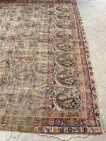 8'7 x 10'9 Worn 19th Century Lavar rug #2111 - Blue Parakeet Rugs