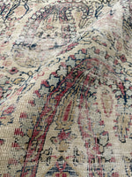 8'7 x 10'9 Worn 19th Century Lavar rug #2111 - Blue Parakeet Rugs