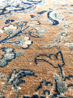 9'9 x 14'7 Worn Antique Persian Yazd Rug /  Large Antique Rug (#1074) - Blue Parakeet Rugs