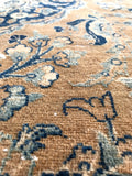 9'9 x 14'7 Worn Antique Persian Yazd Rug /  Large Antique Rug (#1074) - Blue Parakeet Rugs