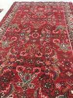 2'4 x 4'10 Antique Persian Hamadan Rug (#738) - Blue Parakeet Rugs