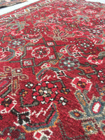 2'4 x 4'10 Antique Persian Hamadan Rug (#738) - Blue Parakeet Rugs