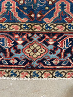 7'2 x 10'1 Antique Persian Heriz Rug #2758 - Blue Parakeet Rugs