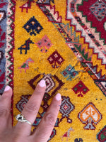 2'1 x 2'2 Vintage Square Turkish rug #2081 / 2x2 Vintage Rug - Blue Parakeet Rugs