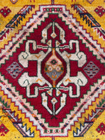 2'1 x 2'2 Vintage Square Turkish rug #2081 / 2x2 Vintage Rug - Blue Parakeet Rugs