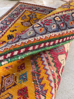 2'1 x 2'2 Vintage Square Turkish rug #2081 / 2x2 Vintage Rug - Blue Parakeet Rugs