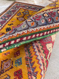 2'1 x 2'2 Vintage Square Turkish rug #2081 / 2x2 Vintage Rug - Blue Parakeet Rugs