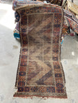 3x6 Antique Love Worn Baluch Rug #2830