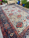 11'6 x 17'9 Antique Persian Bidjar Rug #2629 / 12x18 Vintage Rug - Blue Parakeet Rugs