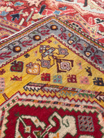 2'1 x 2'1 Vintage Turkish square rug #2080 / 2x2 Vintage Rug - Blue Parakeet Rugs