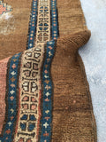 2'6 x 4' Antique Persian Camel Hair Rug - Blue Parakeet Rugs