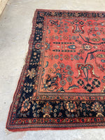 8'3 x 13' Antique Persian Berry Lilihan rug # 2236ML / 9x13 Vintage Rug - Blue Parakeet Rugs