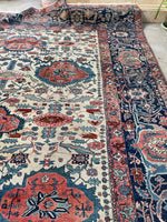 11'6 x 17'9 Antique Persian Bidjar Rug #2629 / 12x18 Vintage Rug - Blue Parakeet Rugs
