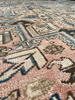 7x9 Persian Heriz Rug #2759 - Blue Parakeet Rugs