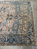 7x9 Persian Heriz Rug #2759 - Blue Parakeet Rugs